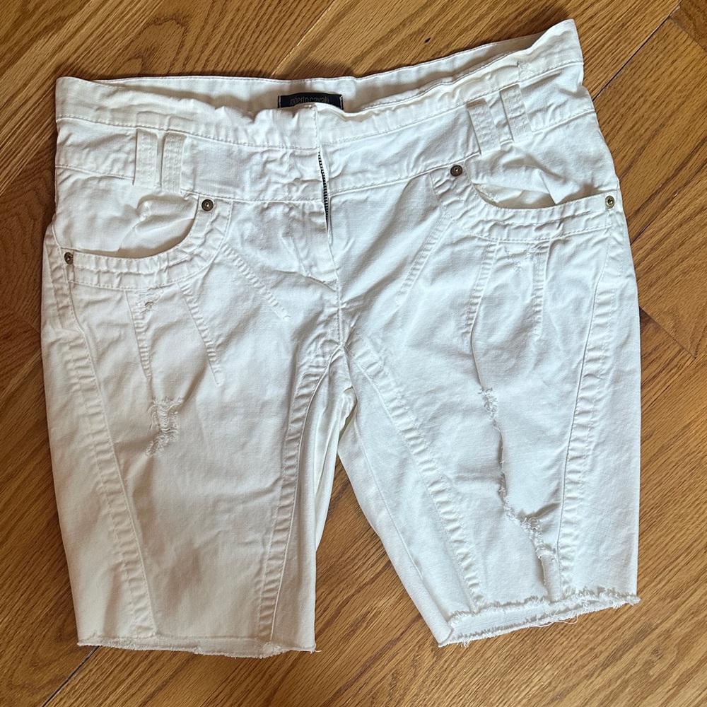 Roberto Cavalli Cream Women's Bermudas